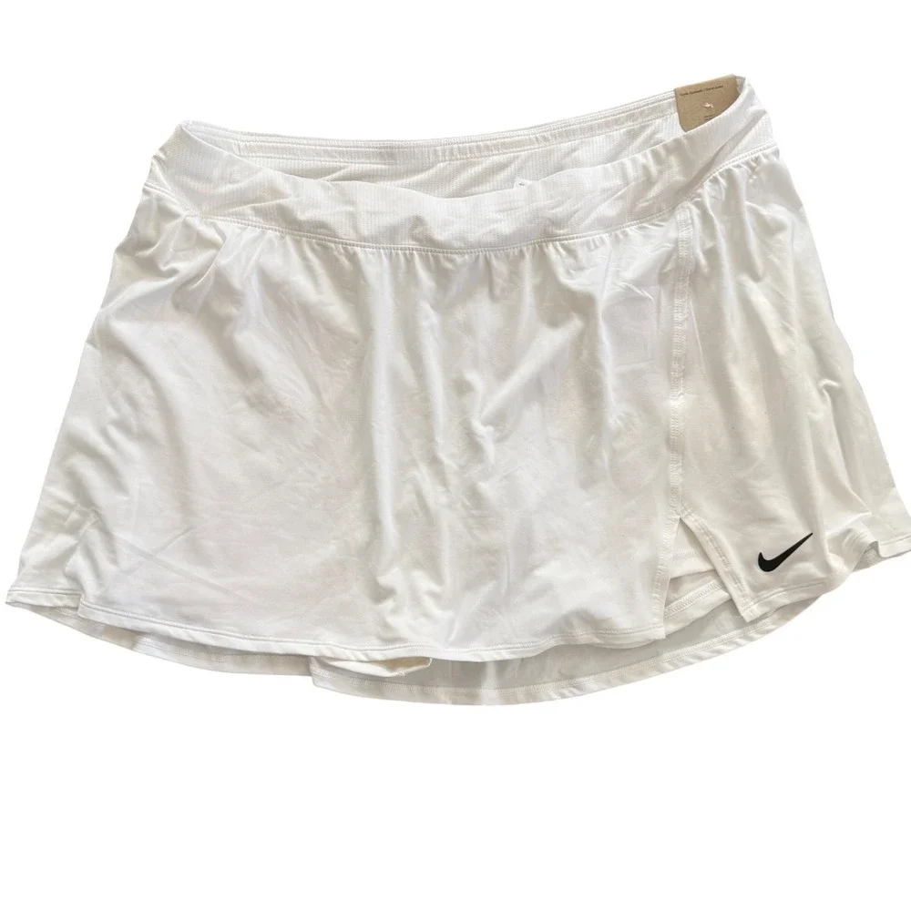 Nike‎ Court Victory Tennis Skirt White Dri-FIT Slim Fit Skort Women's 2X